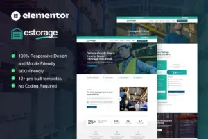 eStorage – Storage Warehouse Services Elementor Template Kit
