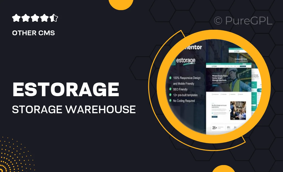 eStorage – Storage Warehouse Services Elementor Template Kit