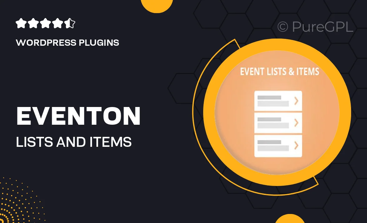 Eventon | Lists and Items