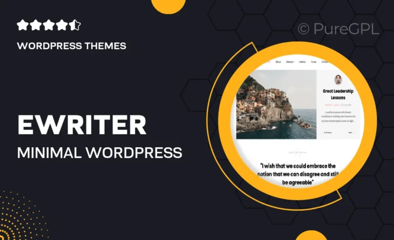ewriter minimal wordpress blog theme