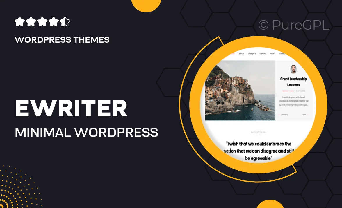 eWriter – Minimal WordPress Blog Theme