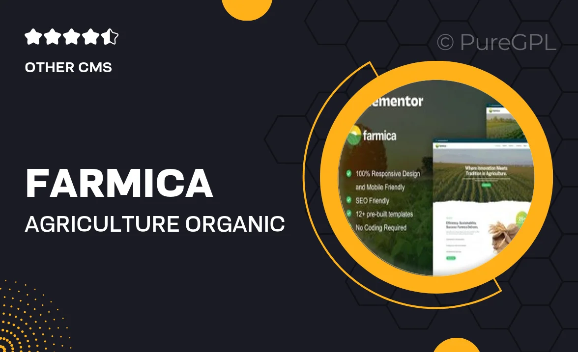 Farmica – Agriculture Organic Farming Elementor Pro Template Kit