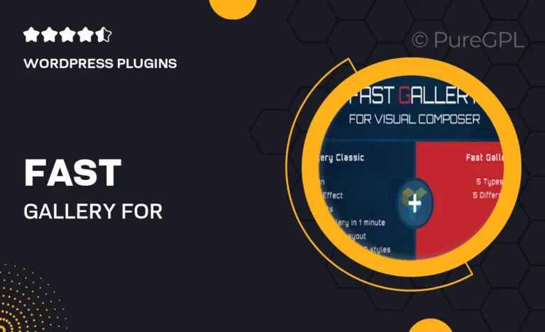 fast gallery for wpbakery wordpress plugin