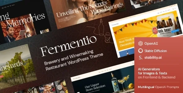 fermentio brewery and winemaking restaurant wordpress theme 1