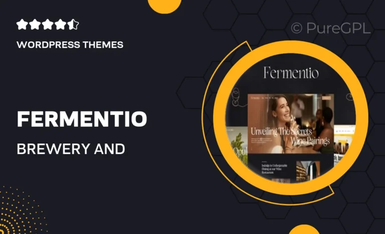 fermentio brewery and winemaking restaurant wordpress theme