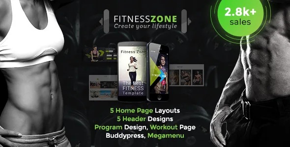 fitness zone sports health gym fitness theme 1