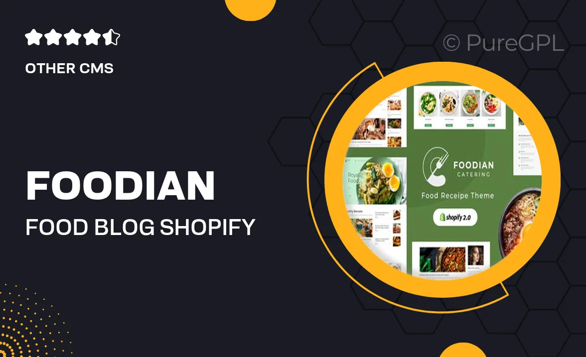 Foodian – Food Blog Shopify Store