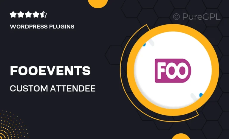 fooevents custom attendee fields