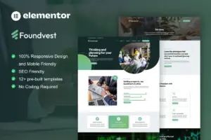 Foundvest – Trading & Finance Investment Elementor Pro Template Kit