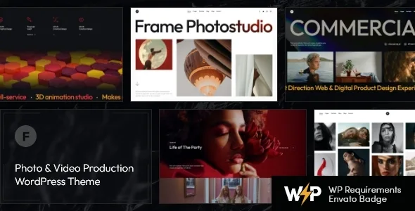 frame photo video production wordpress theme 1