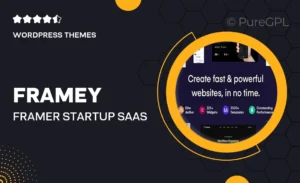 Framey / Framer – Startup & SaaS WordPress Theme
