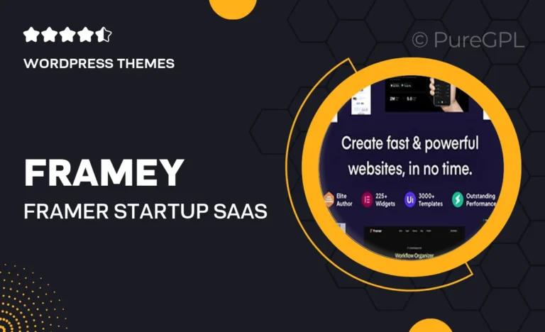 framey framer startup saas wordpress theme