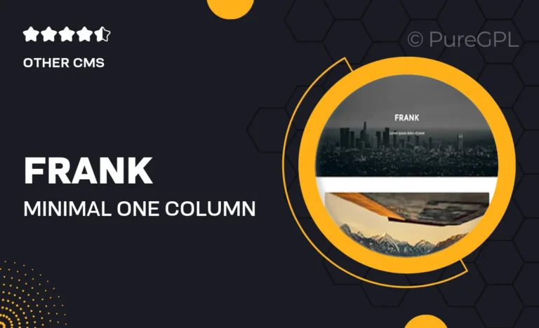 frank minimal one column tumblr theme