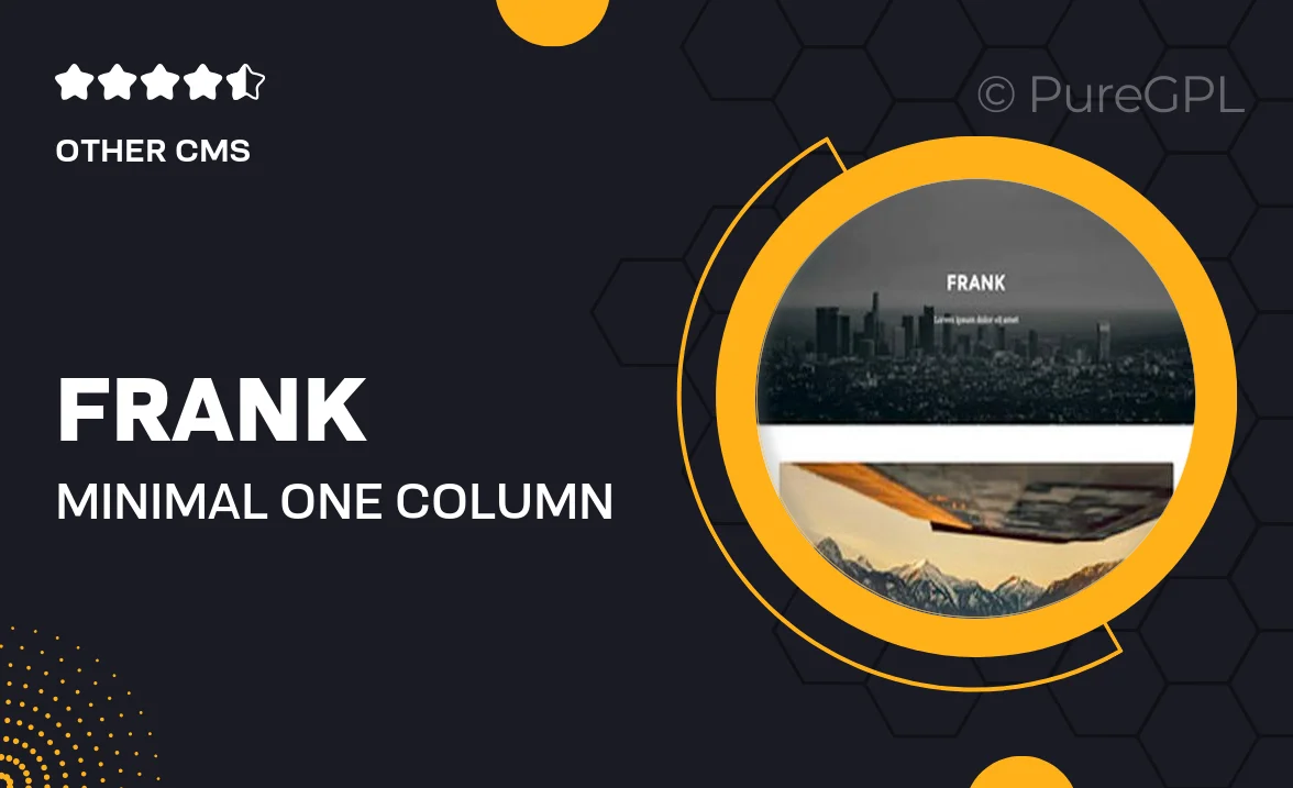 Frank – Minimal One Column Tumblr Theme
