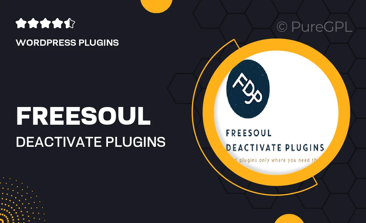 Freesoul Deactivate Plugins PRO – Plugin Manager and Cleanup