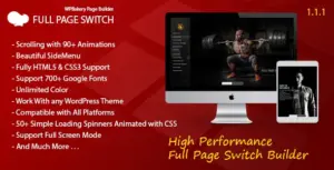 Full Page Switch – With Side Menu – Addon For Visual Composer