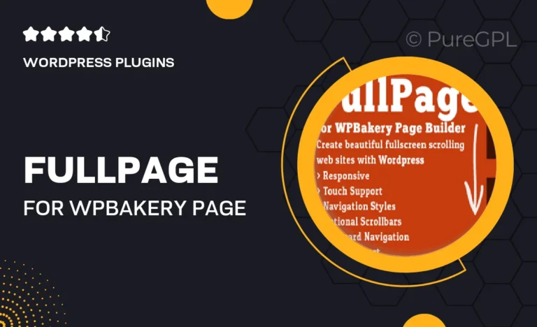 fullpage for wpbakery page builder