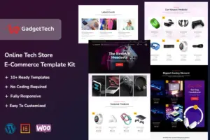 GadgetTech – Eletronic Gadget Woocommerce Elementor Template Kit