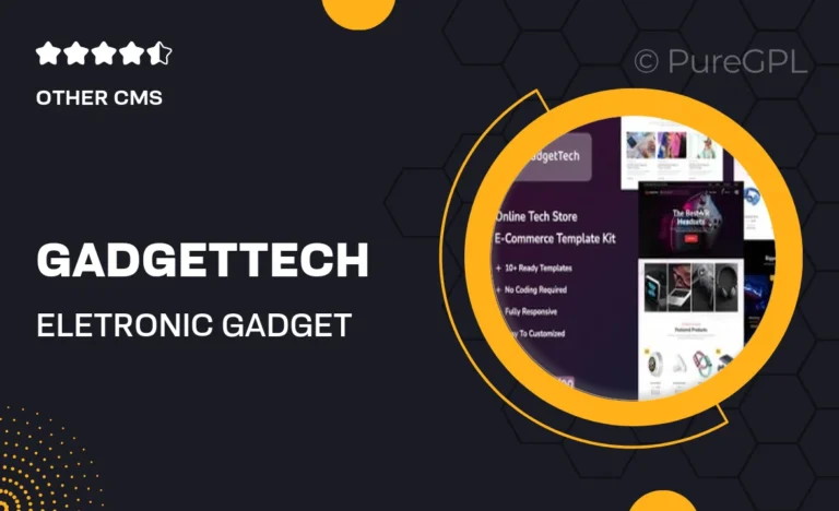 gadgettech eletronic gadget woocommerce elementor template kit