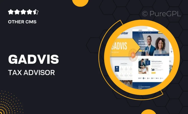 gadvis tax advisor financial consulting elementor template kit