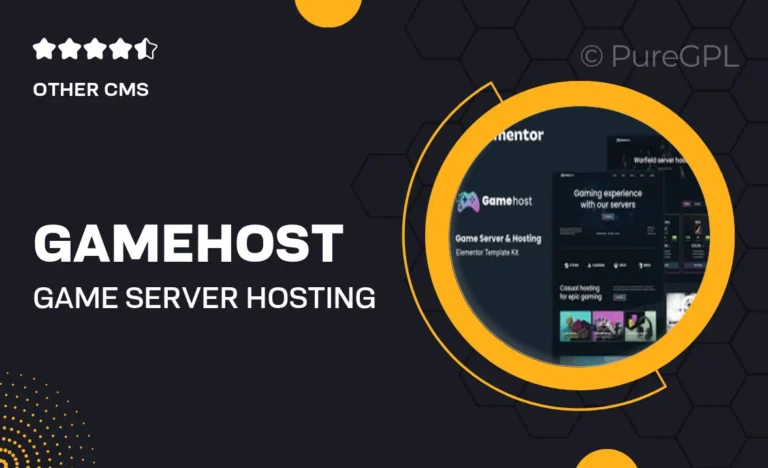 gamehost game server hosting elementor template kit