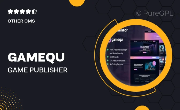 gamequ game publisher elementor pro template kit