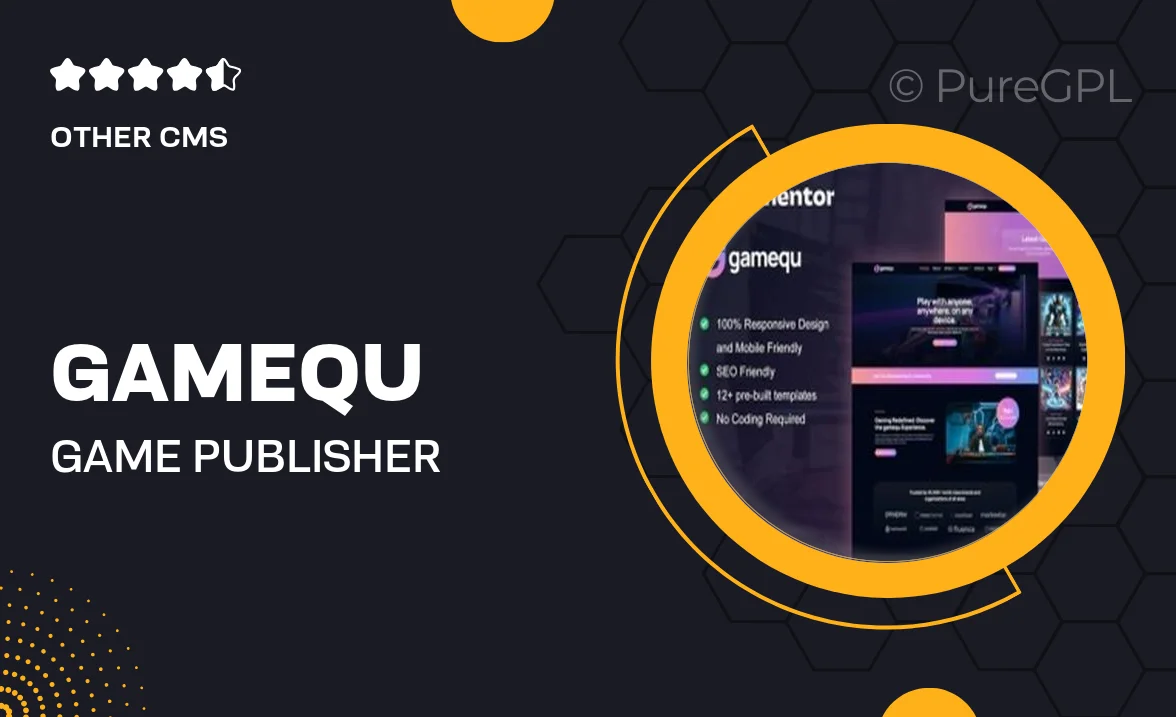 Gamequ – Game Publisher Elementor Pro Template Kit