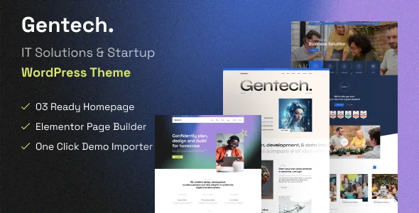 gentech it solutions startup wordpress theme 1