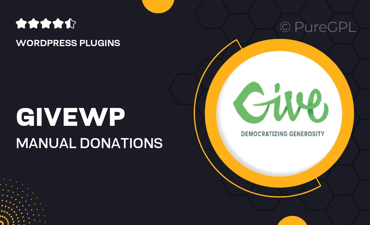 Givewp | Manual Donations