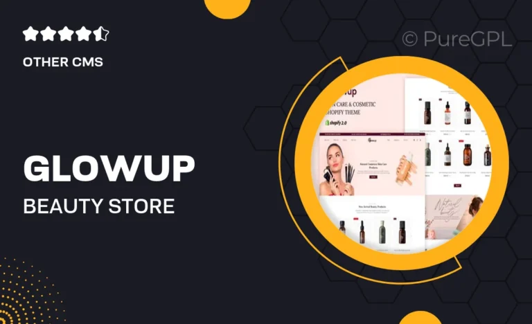 glowup beauty store shopify theme