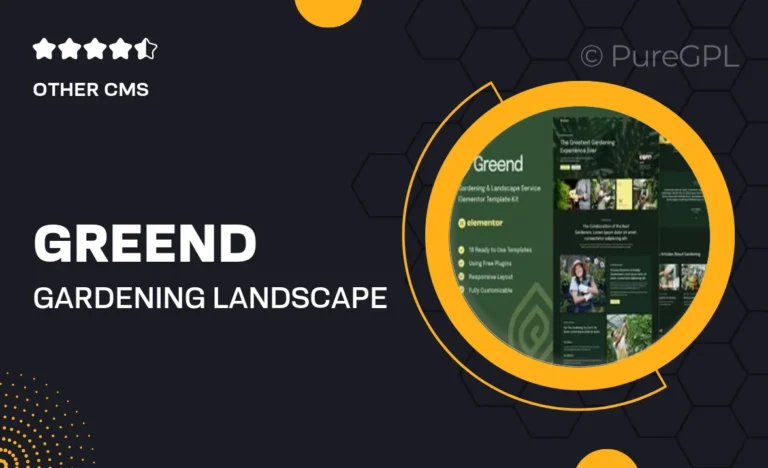 greend gardening landscape service elementor template kit