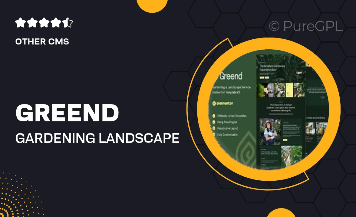 Greend – Gardening & Landscape Service Elementor Template Kit