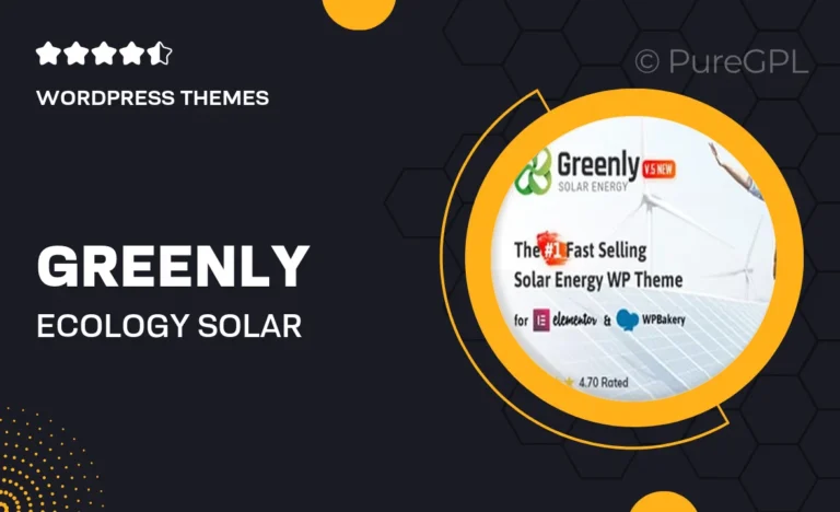 greenly ecology solar energy wordpress theme