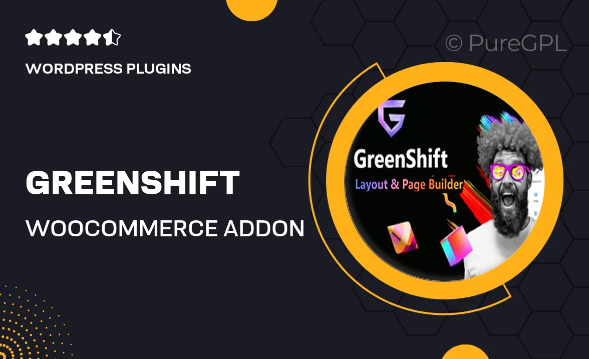 Greenshift | Woocommerce Addon
