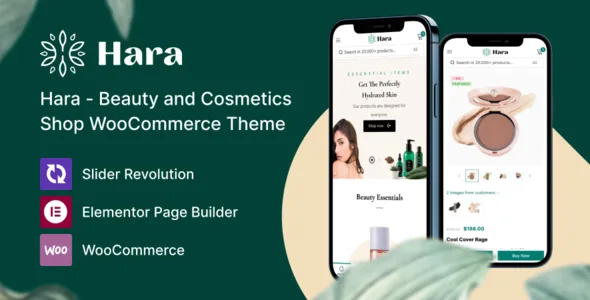 hara beauty and cosmetics shop woocommerce theme 1