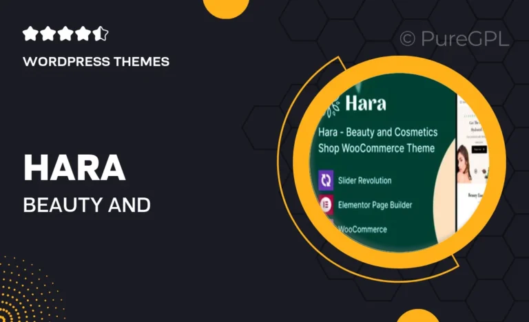 hara beauty and cosmetics shop woocommerce theme
