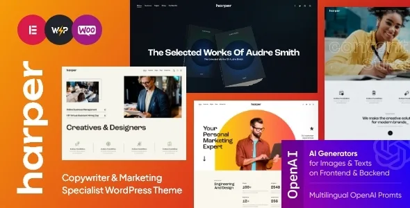 harper copywriter marketing specialist wordpress theme 1