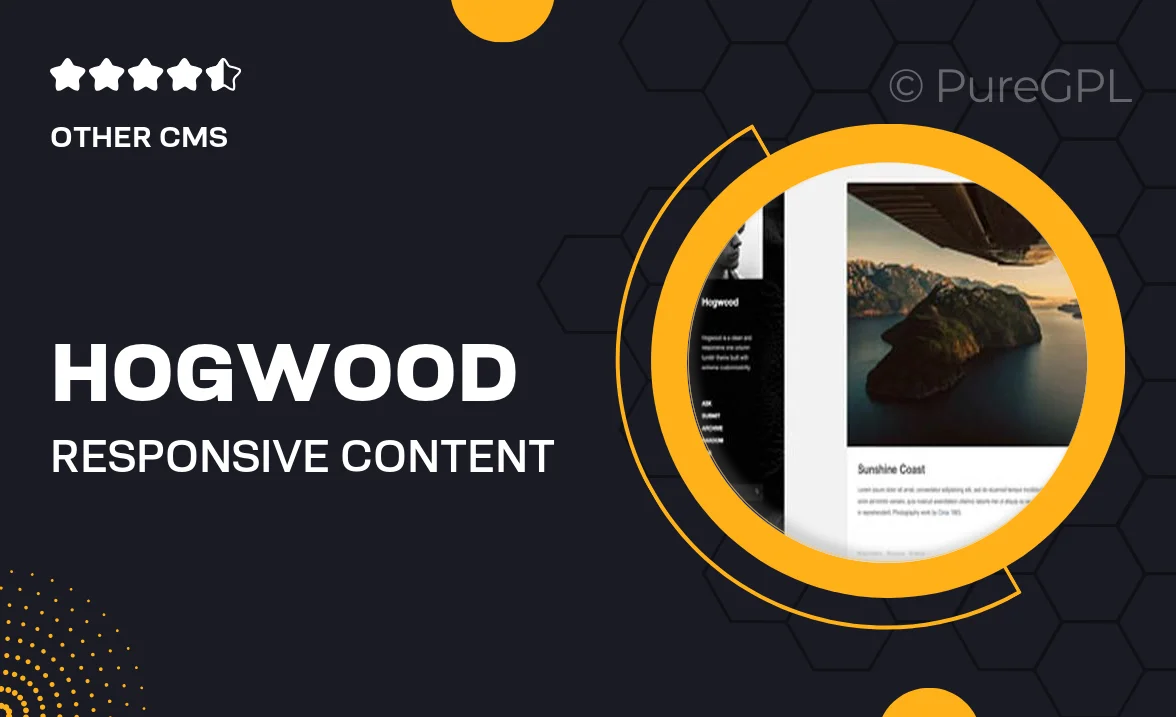 Hogwood – Responsive Content Focus Tumblr Theme