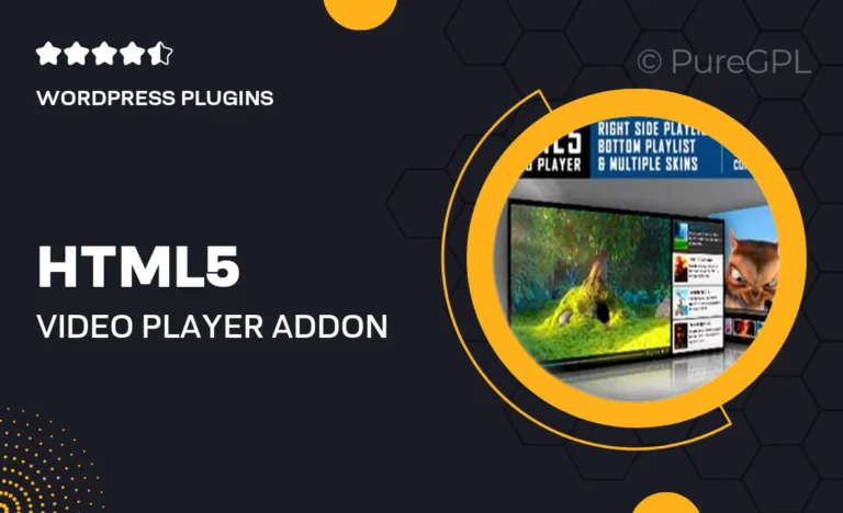 html5 video player addon for wpbakery page builder