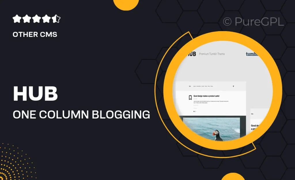 Hub | One Column, Blogging Tumblr Theme 19 Hub | One Column, Blogging Tumblr Theme