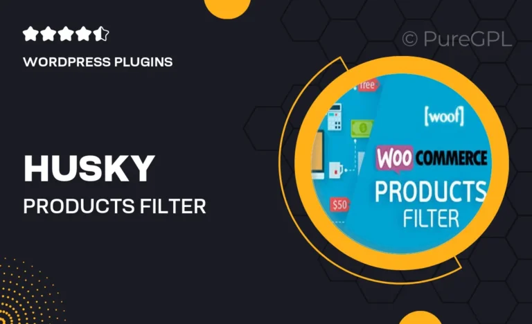 husky products filter professional for woocommerce