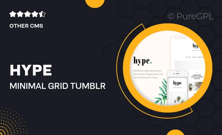 hype minimal grid tumblr theme
