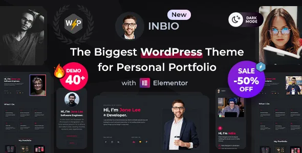 InBio – Personal Portfolio/CV WordPress Theme