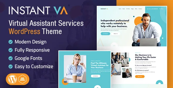 instant va virtual assistant wordpress theme 1