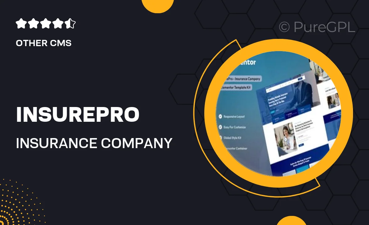 InsurePro – Insurance Company Elementor Template Kit