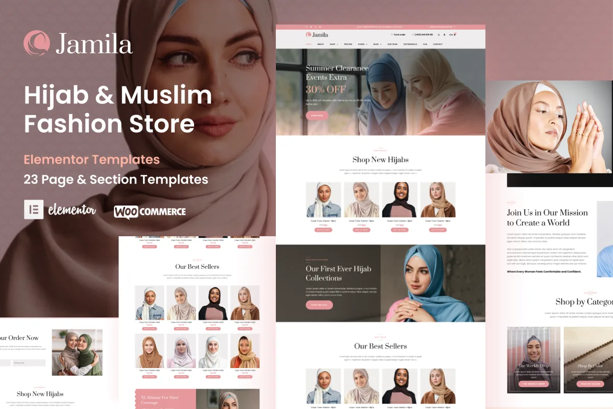 Jamila – Hijab & Muslim Fashion Store Elementor Pro Kit