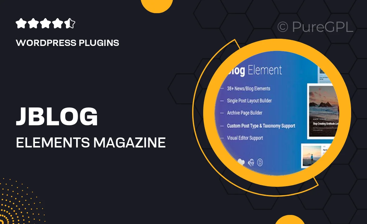 JBlog Elements – Magazine & Blog Add Ons for Elementor & WPBakery Page Builder
