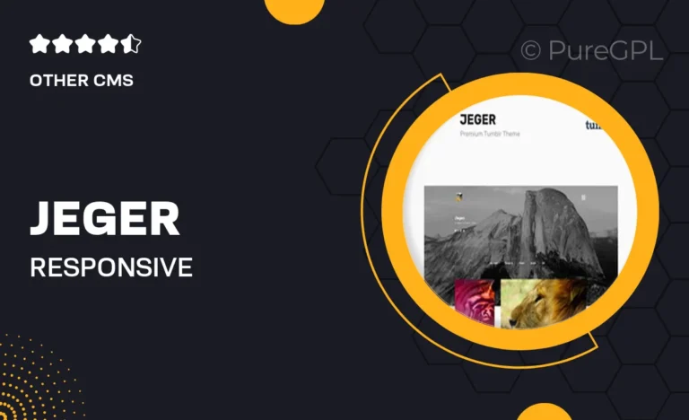 jeger responsive portfolio tumblr theme