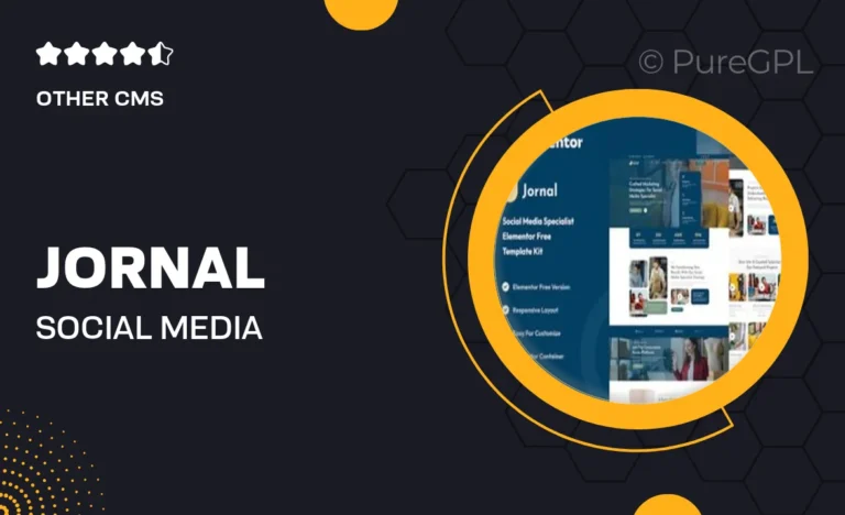 jornal social media specialist elementor template kit