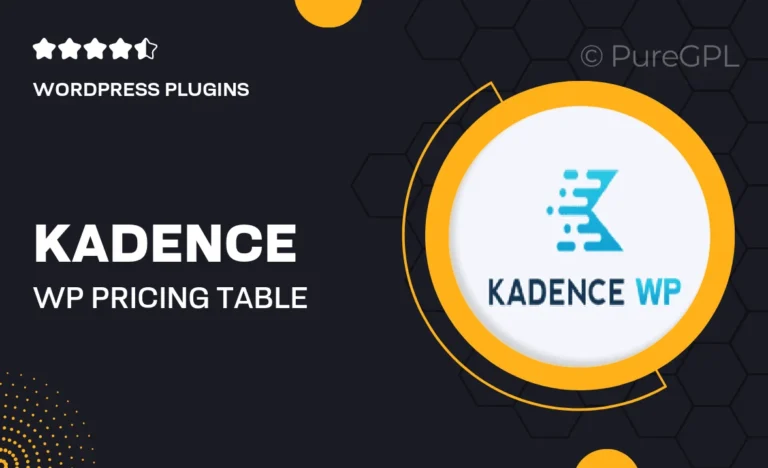 kadence wp pricing table